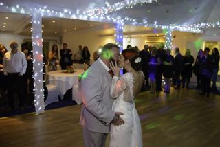 First dance of just married couple at Lydiard house in swindon